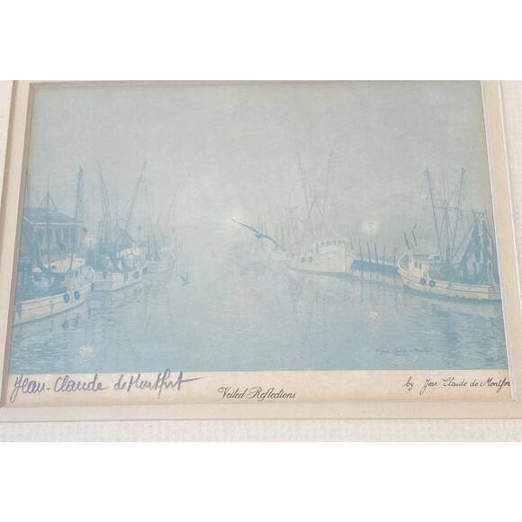 Jean Claude de Montfort Vintage Signed Framed Print "Veiled Reflections" - Picture 4 of 6